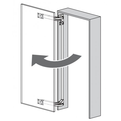 Pair Of Steel Parliament Hinges - Wide Throw Full Swing For French Doors - Antique Finish (7 Inch)